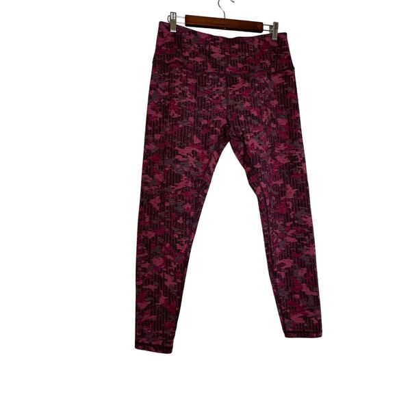 Zella Jacquard Ankle Leggings Pink Camo Women's Large NWT - Picture 2 of 8